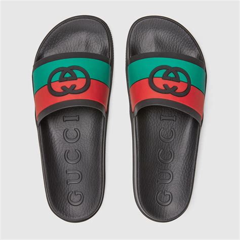 gucci men's slides|men's Gucci slides on sale.